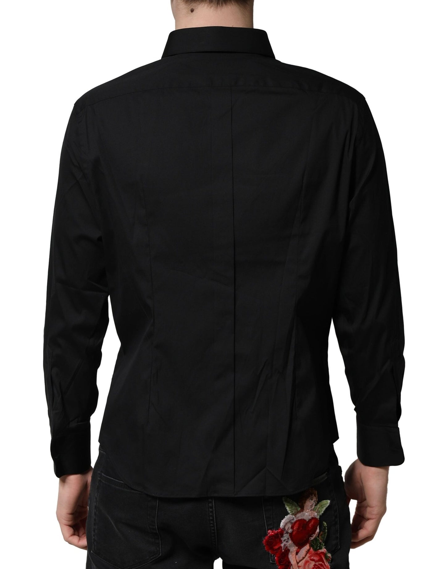 Dolce & Gabbana Black SARTORIA Cotton Formal Men Dress Shirt Dolce & Gabbana