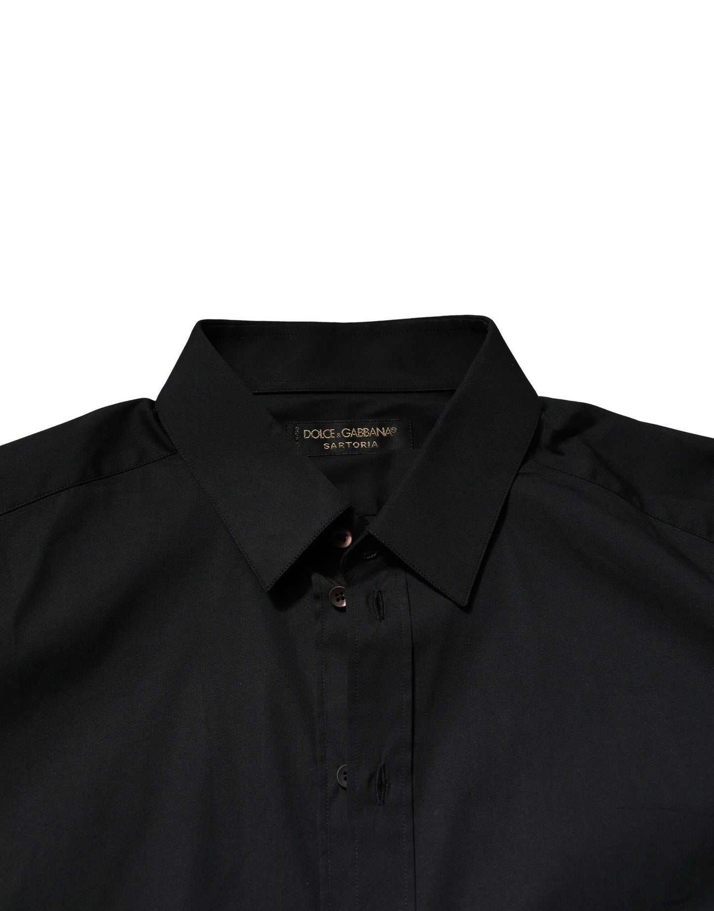 Dolce & Gabbana Black SARTORIA Cotton Formal Men Dress Shirt Dolce & Gabbana