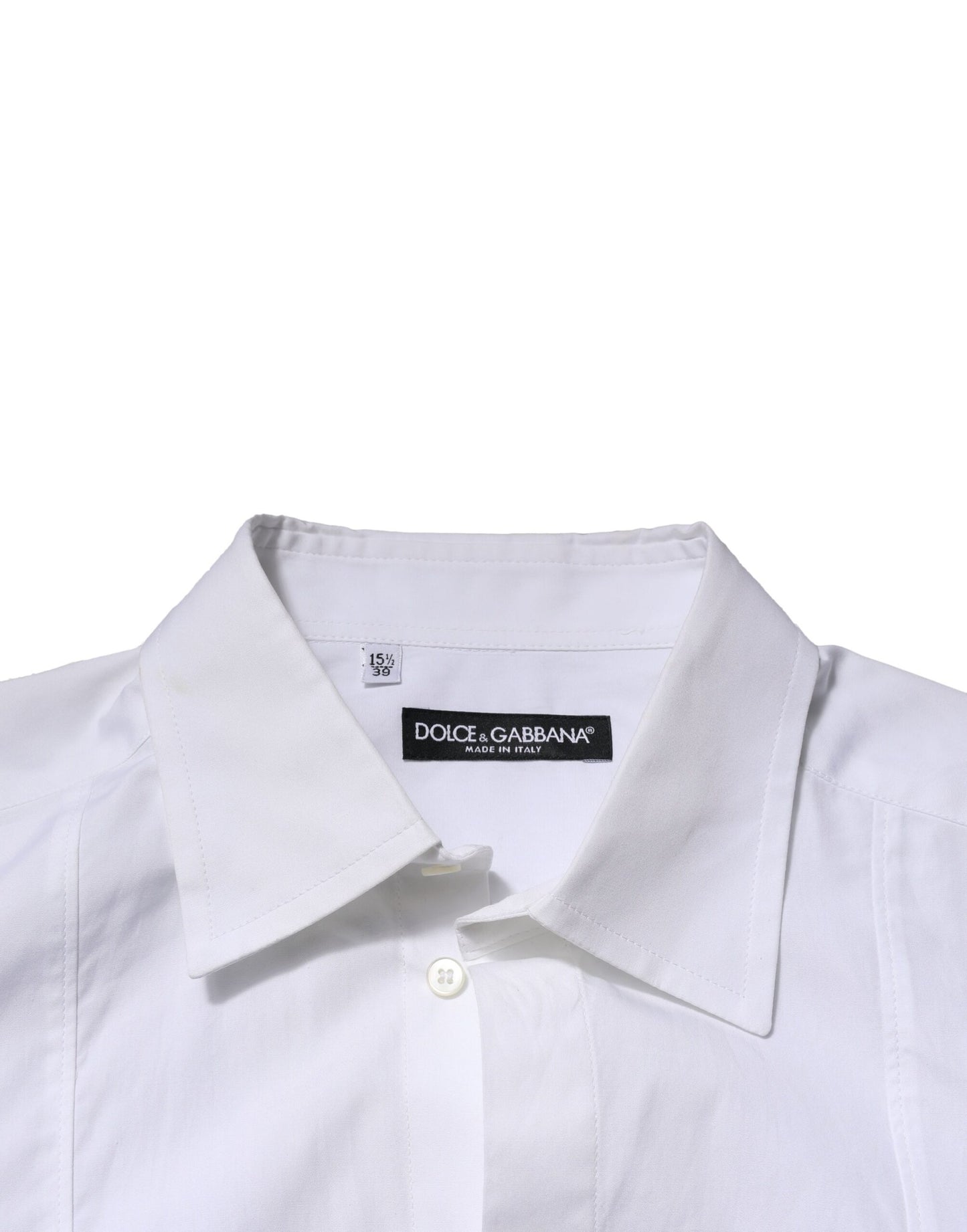 Dolce & Gabbana White Poplin Cotton Formal Men Dress Shirt Dolce & Gabbana