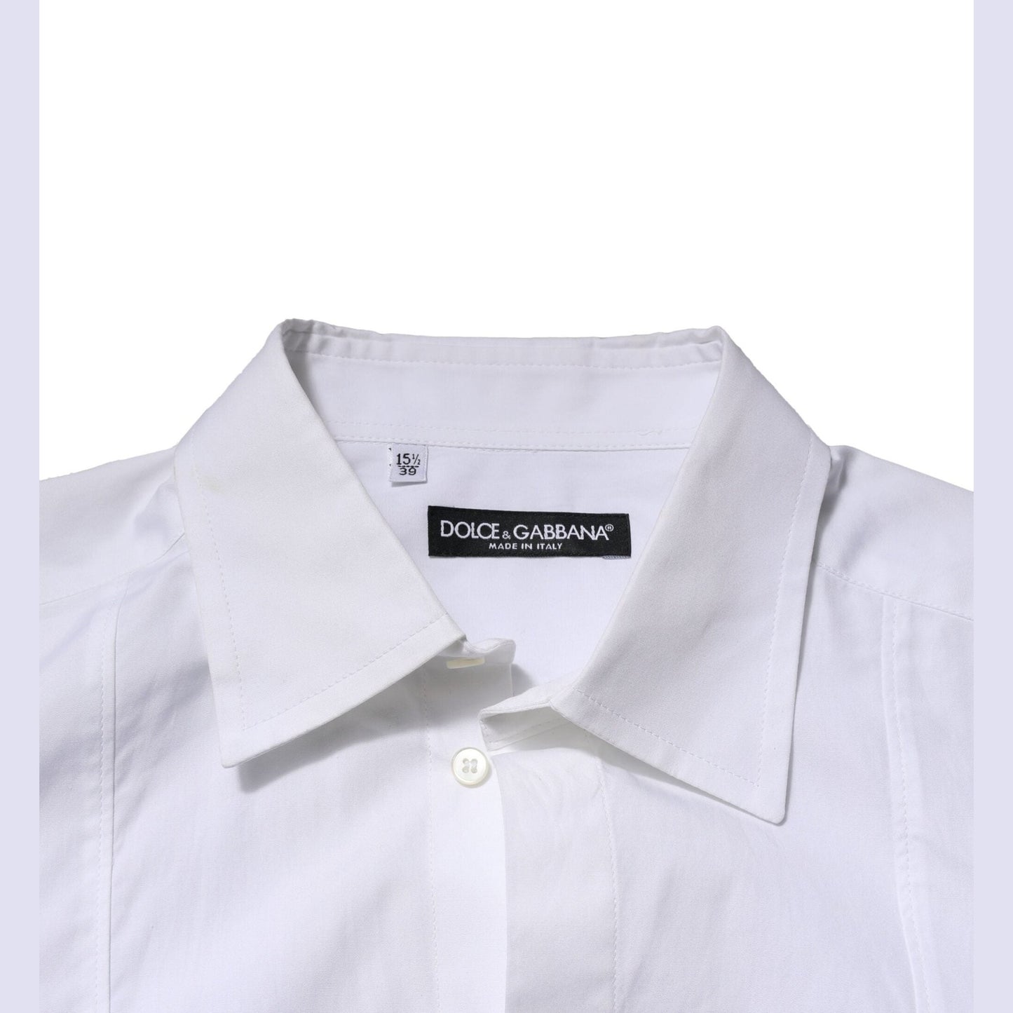 Dolce & Gabbana White Poplin Cotton Formal Men Dress Shirt