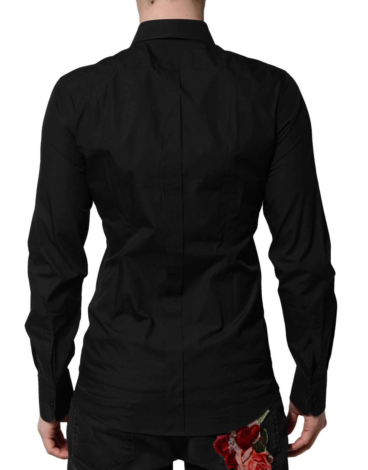 Dolce & Gabbana Black GOLD Long Sleeves Dress Formal Shirt Dolce & Gabbana