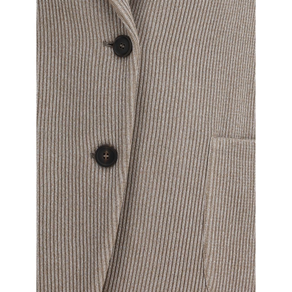Brunello Cucinelli Ribbed deisgn lurex Jacket Brunello Cucinelli