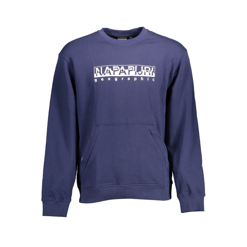 Napapijri Blue Cotton Men Sweater Napapijri