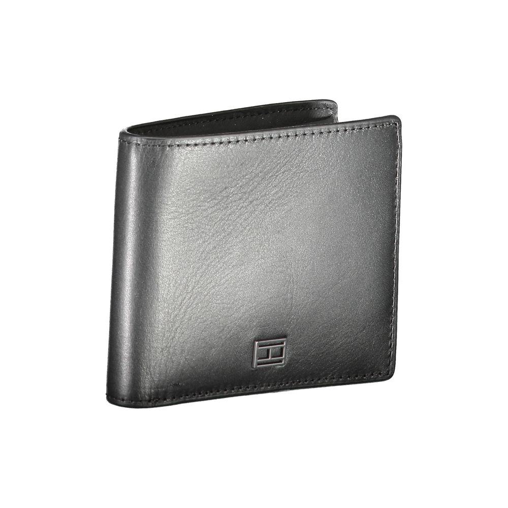 Tommy Hilfiger Black Leather Men Wallet Tommy Hilfiger