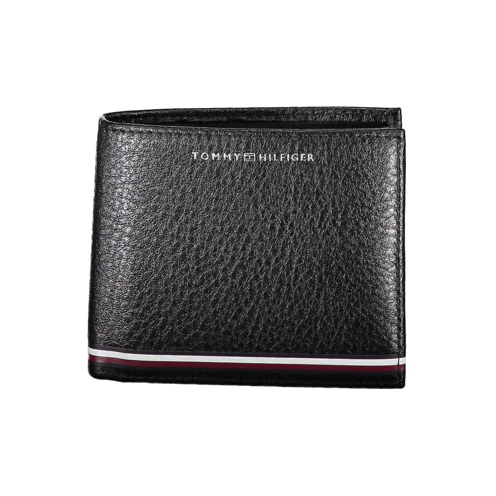 Tommy Hilfiger Black Leather Men Wallet Tommy Hilfiger
