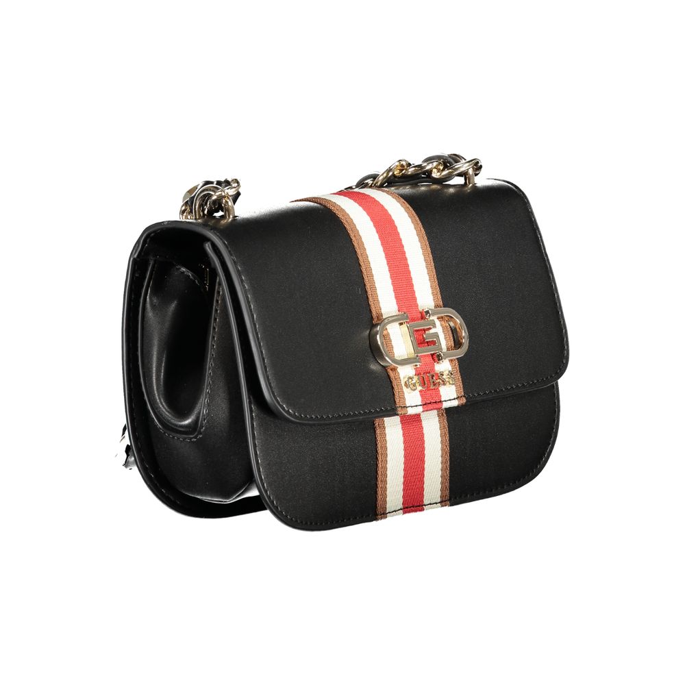 Guess Jeans Nero Poliuretano Women Handbag Guess Jeans