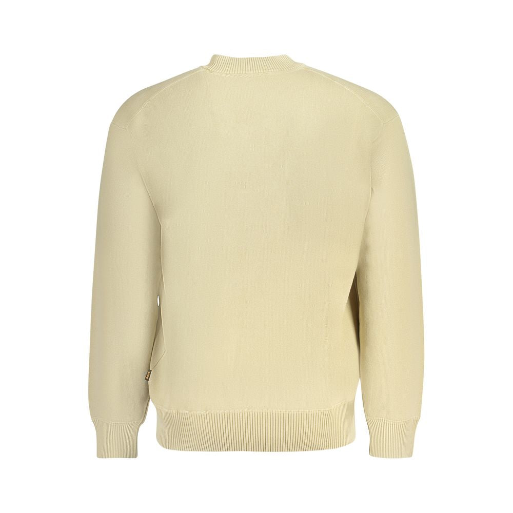 Hugo Boss Beige Cotton Men Sweater Hugo Boss