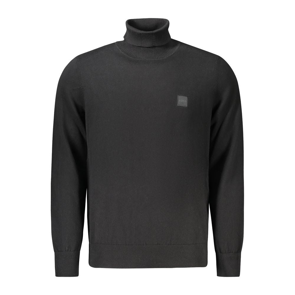 Hugo Boss Black Wool Men Sweater Hugo Boss