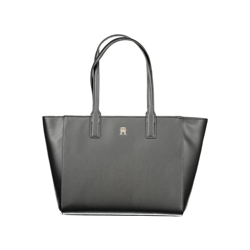 Tommy Hilfiger Black Recycled Polyester Women Handbag Tommy Hilfiger