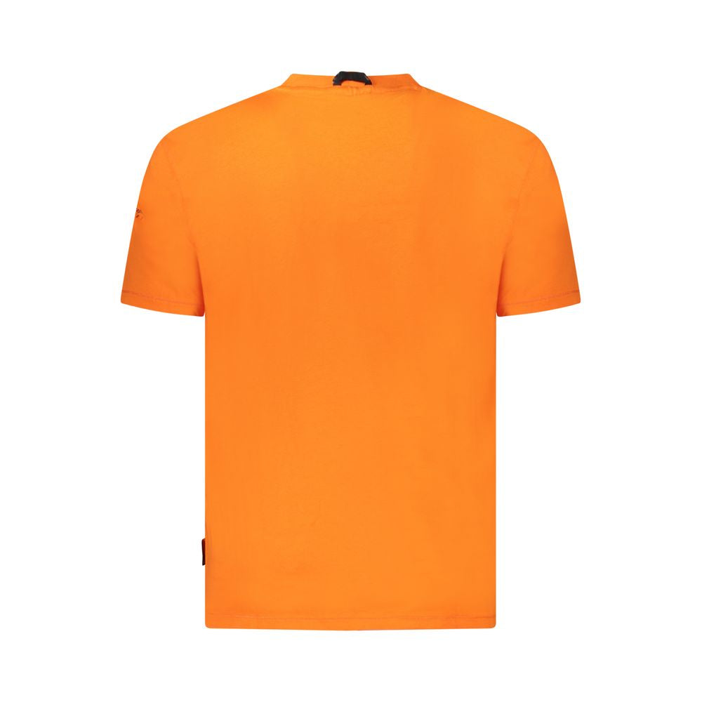 Napapijri Orange Cotton Men T-Shirt Napapijri