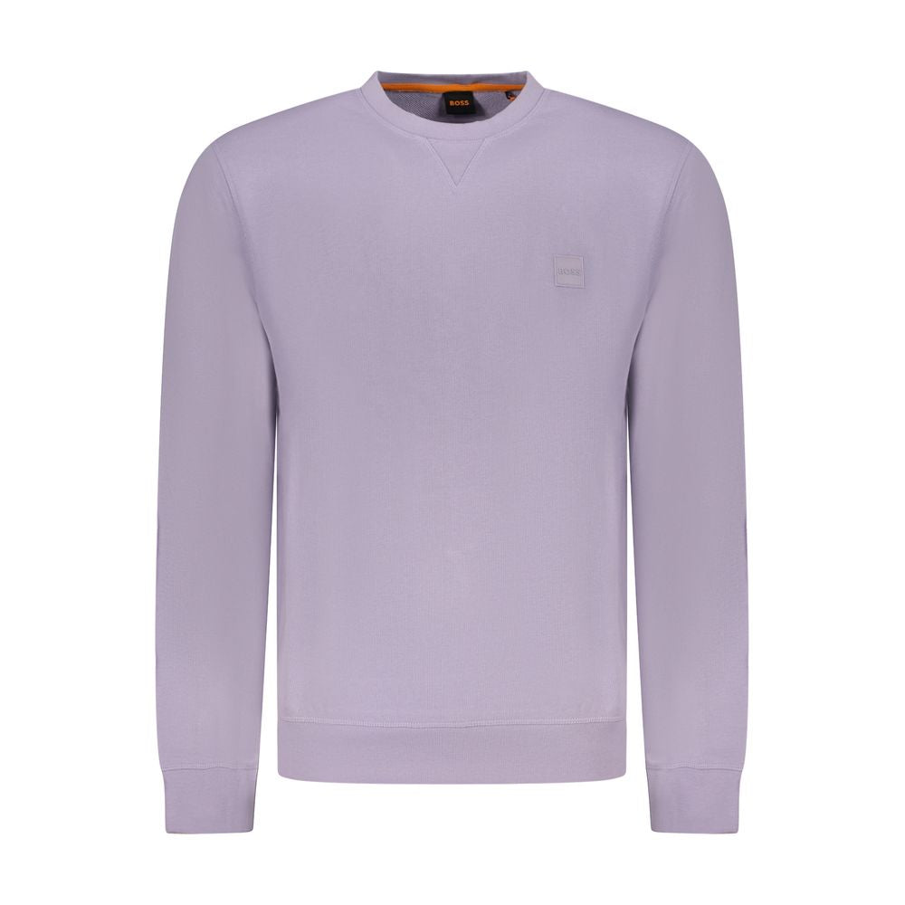 Hugo Boss Purple Cotton Sweater Hugo Boss