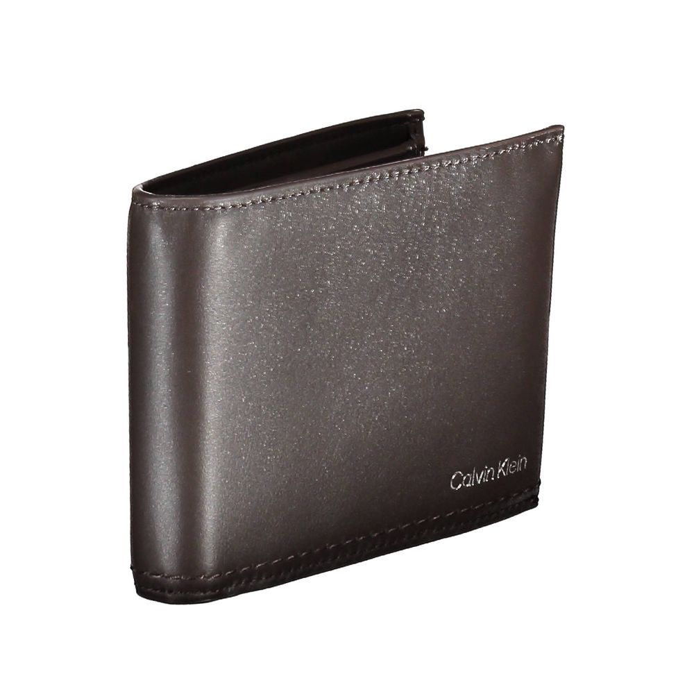 Calvin Klein Brown Leather Men Wallet Calvin Klein