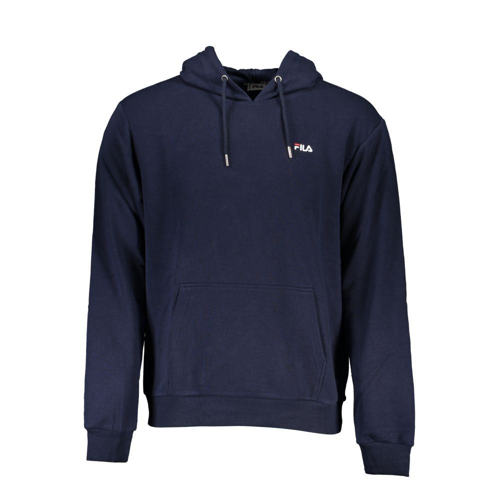 Fila Blue Cotton Blend Hooded Sweatshirt Fila