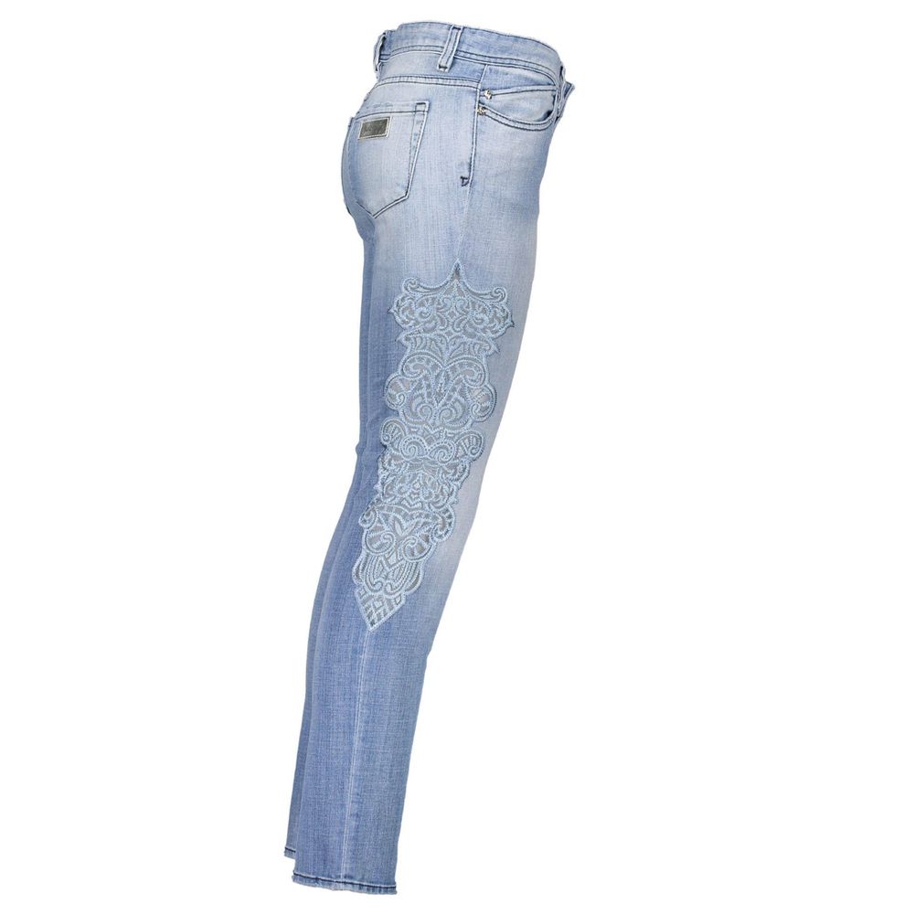 Just Cavalli Light Blue Cotton Women Jeans Just Cavalli