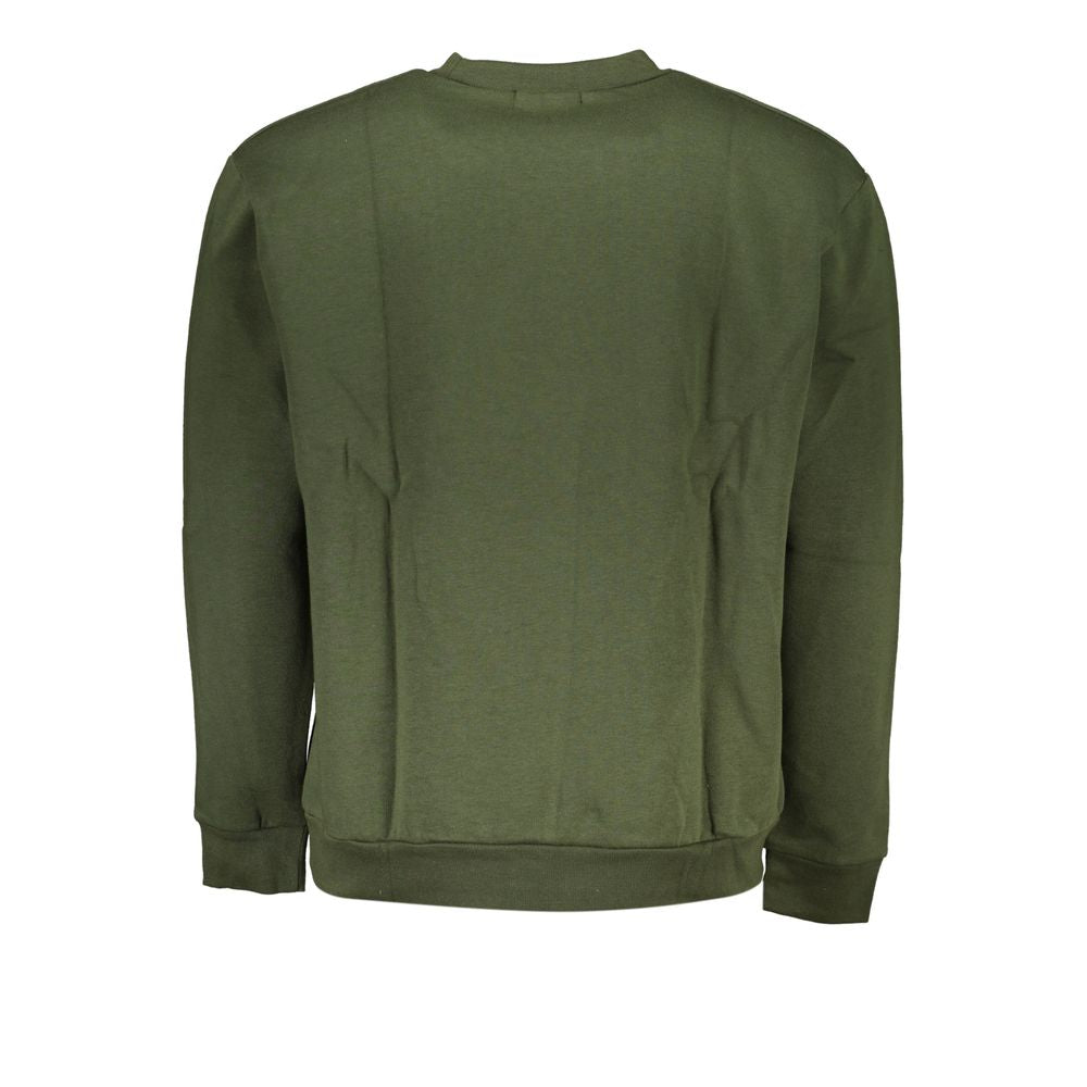 Cavalli Class Green Cotton Men Sweater Cavalli Class
