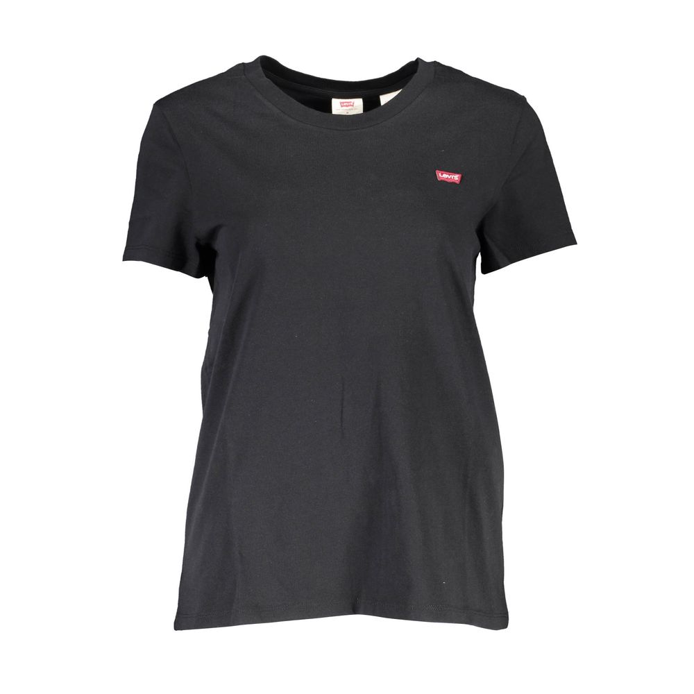 Levi's Black Cotton Women T-Shirt Levi's