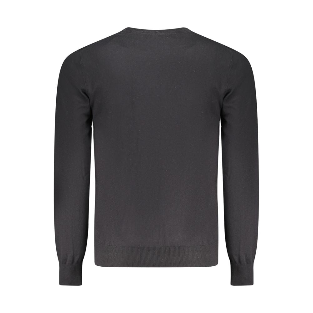 Guess Jeans Black Cotton Men Sweater Guess Jeans