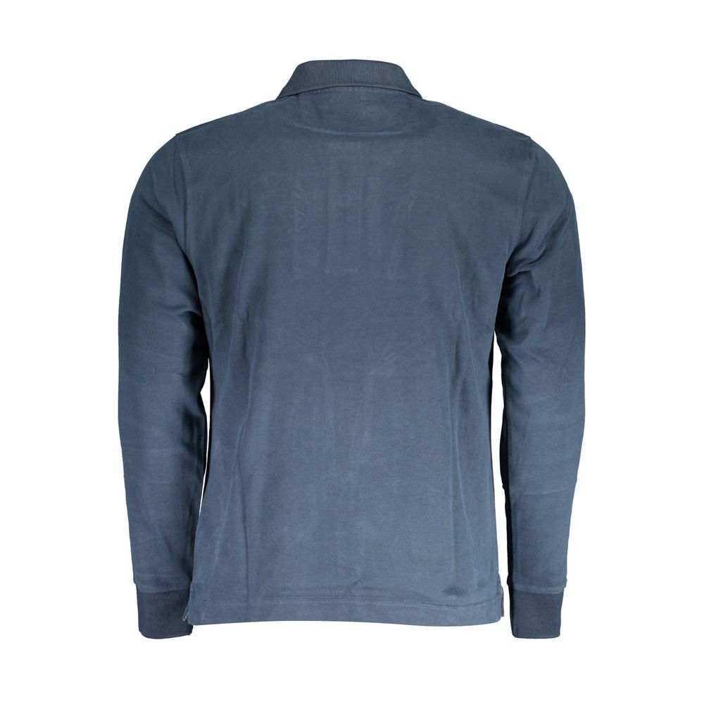 La Martina Blue Cotton Men Polo Shirt La Martina