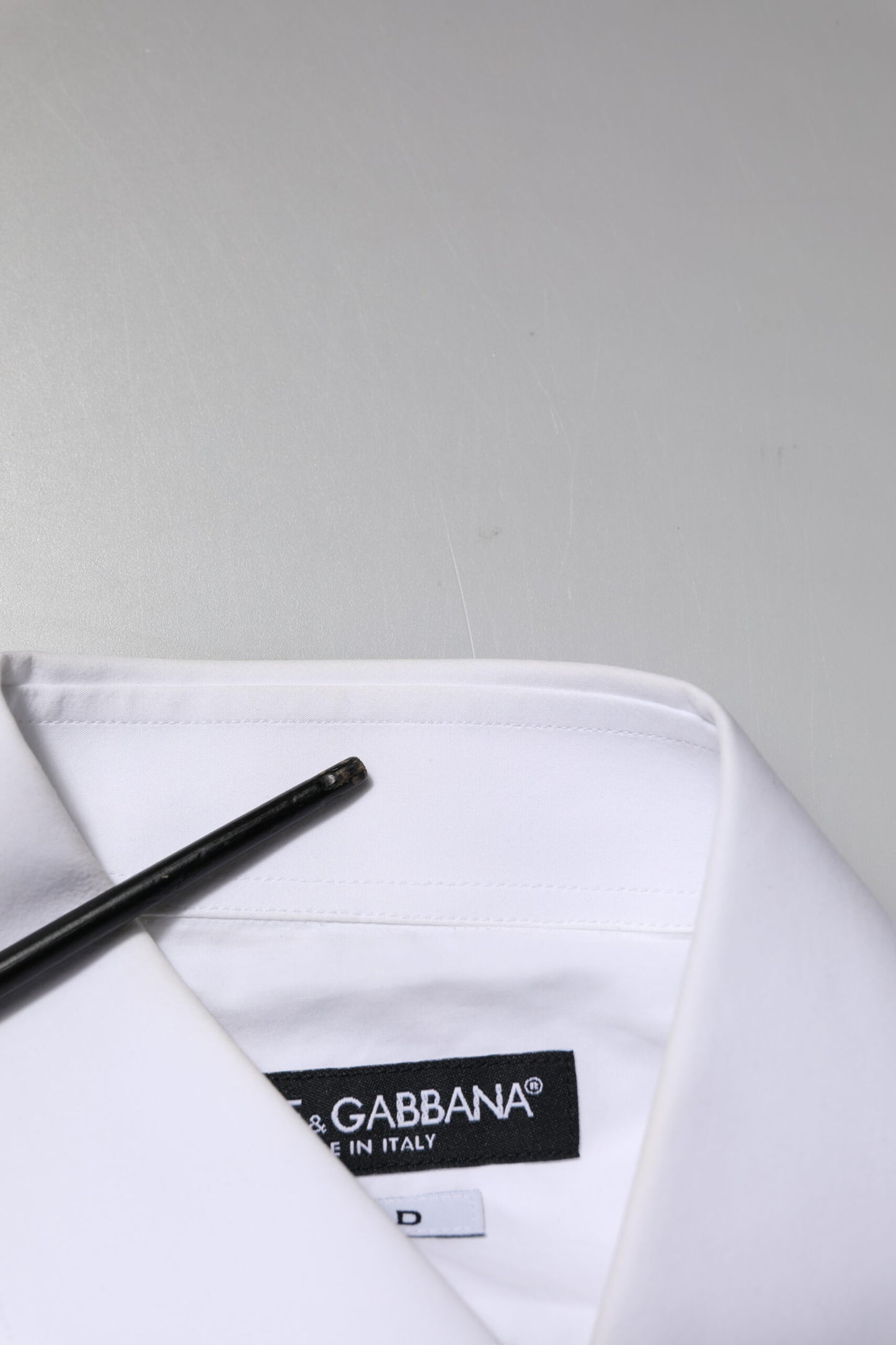 Dolce & Gabbana White Cotton GOLD Long Sleeves Formal Shirt Dolce & Gabbana