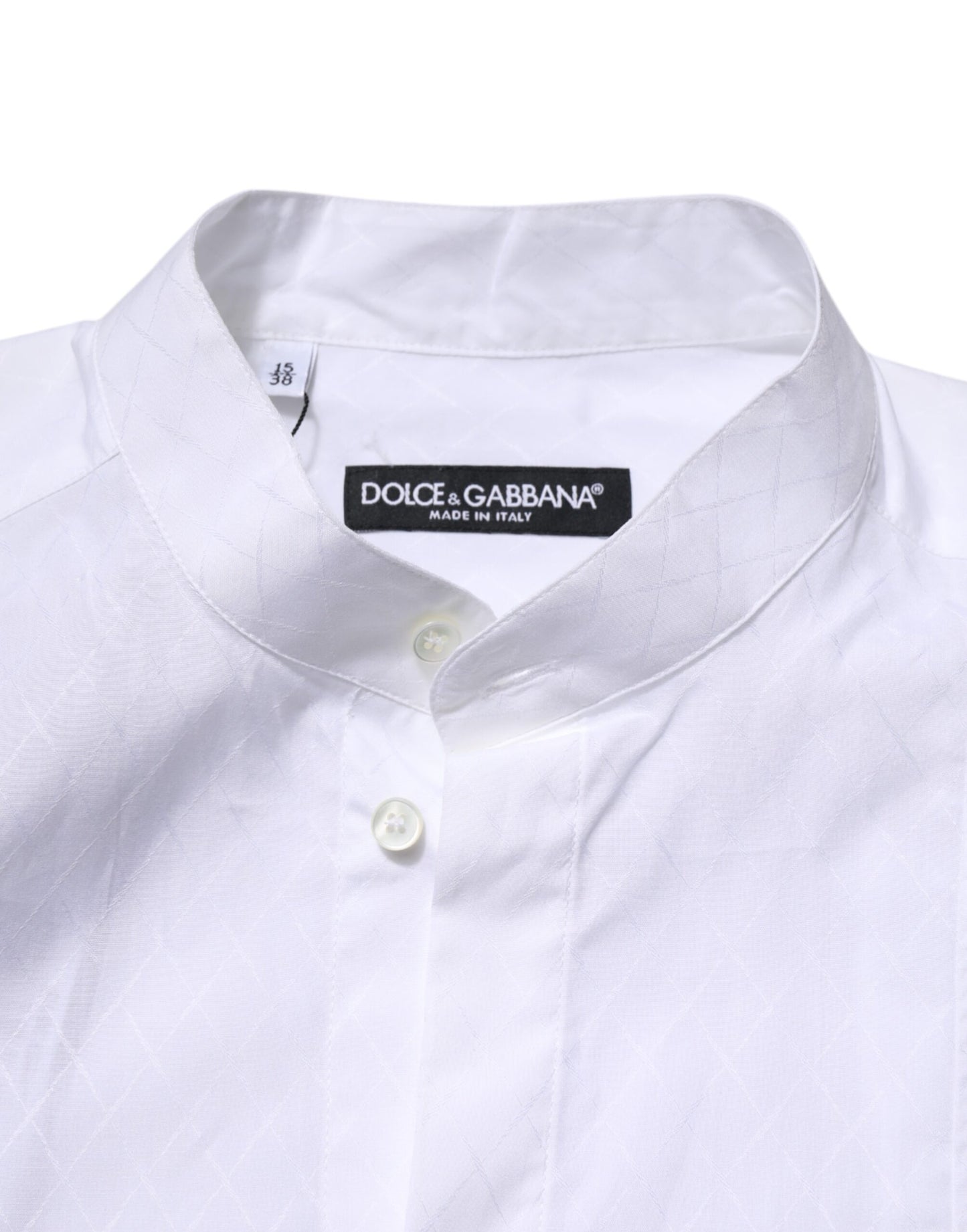 Dolce & Gabbana White Cotton Slim Long Sleeves Formal Shirt Dolce & Gabbana