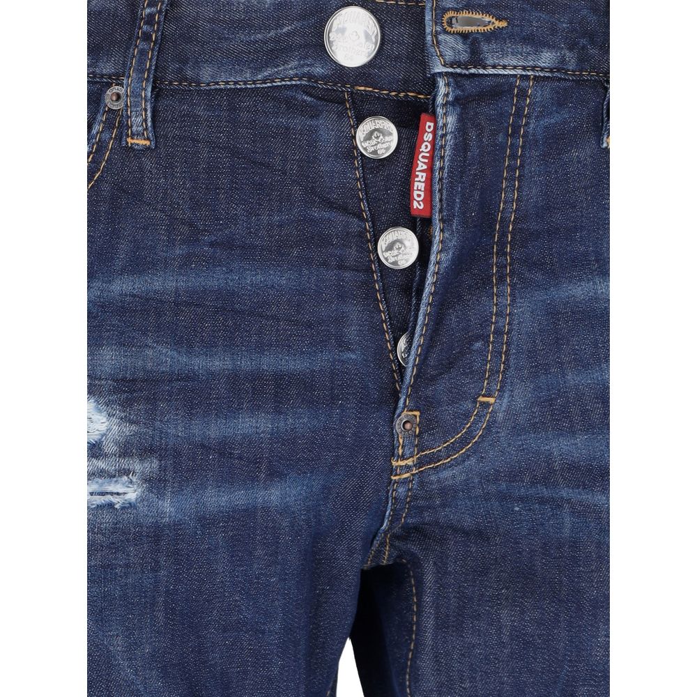 Dsquared² Blue Cotton Jeans & Pant Dsquared²