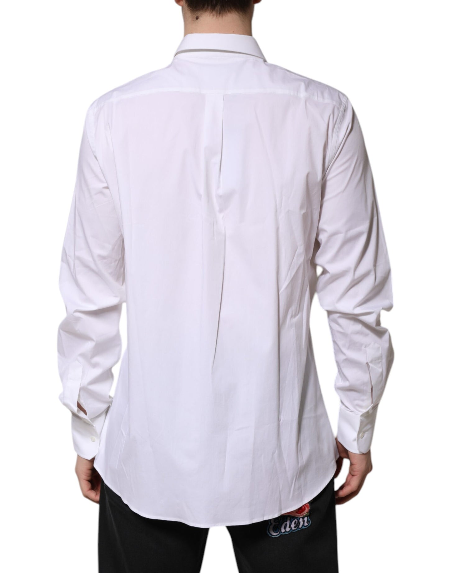Dolce & Gabbana White MARTINI Long Sleeve Dress Formal Shirt Dolce & Gabbana