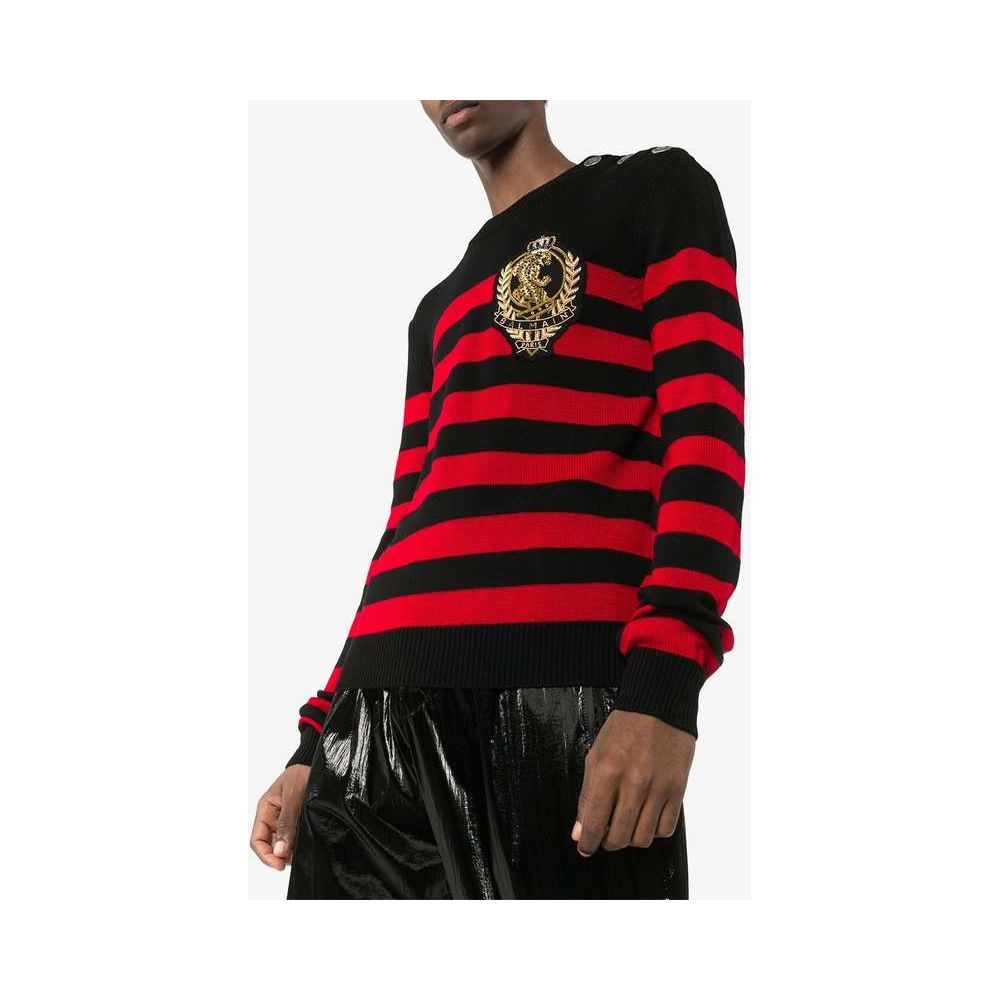 Balmain Black Wool Sweater Balmain