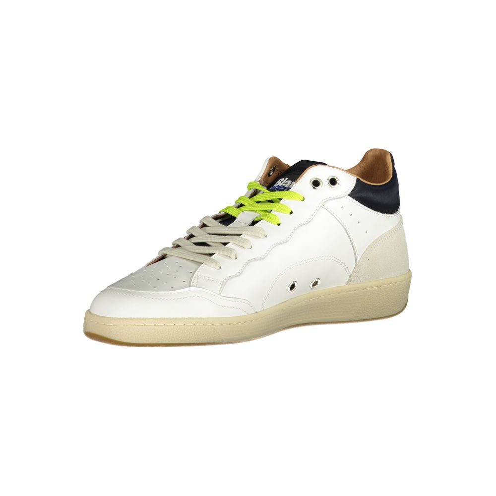 Blauer White Leather Men Sneaker Blauer