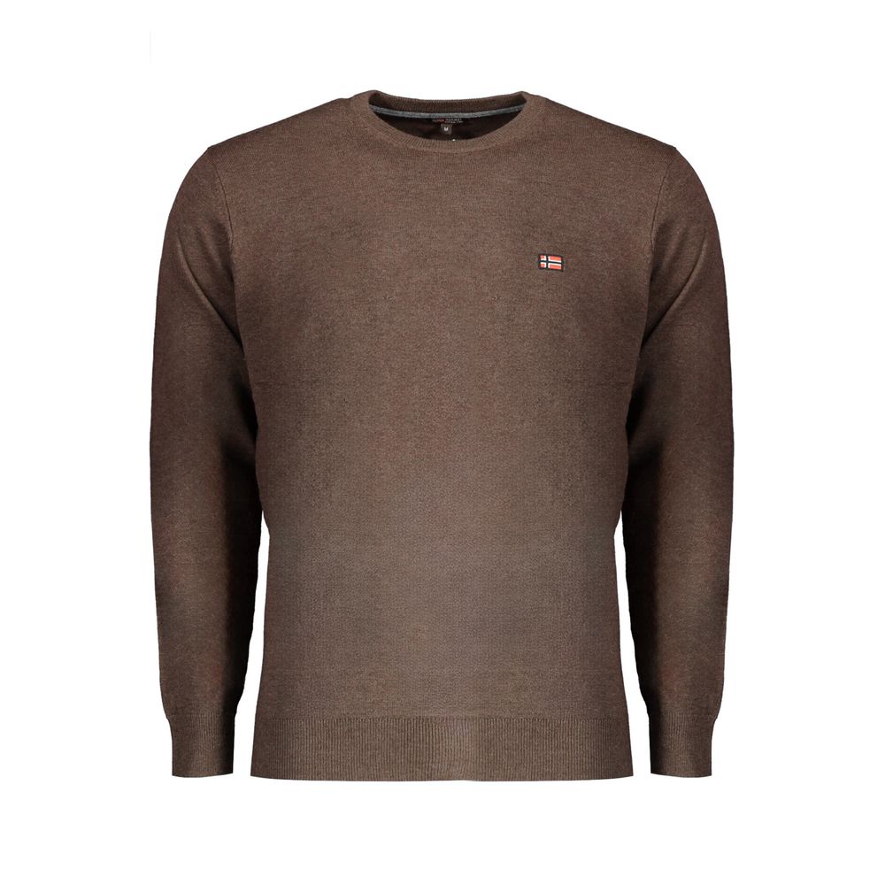 Norway 1963 Brown Wool Men Sweater Norway 1963
