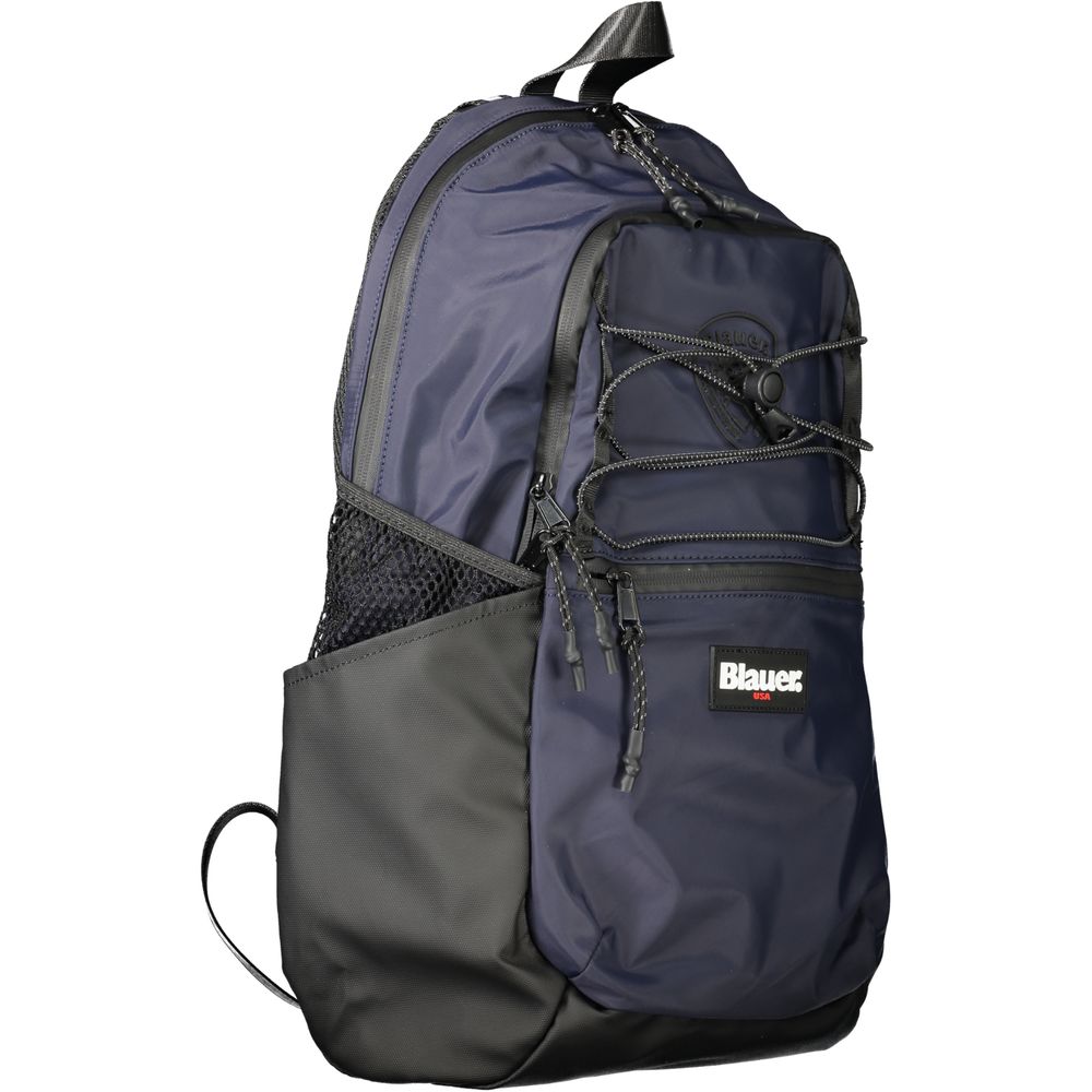 Blauer Blue Polyester Men Backpack Blauer