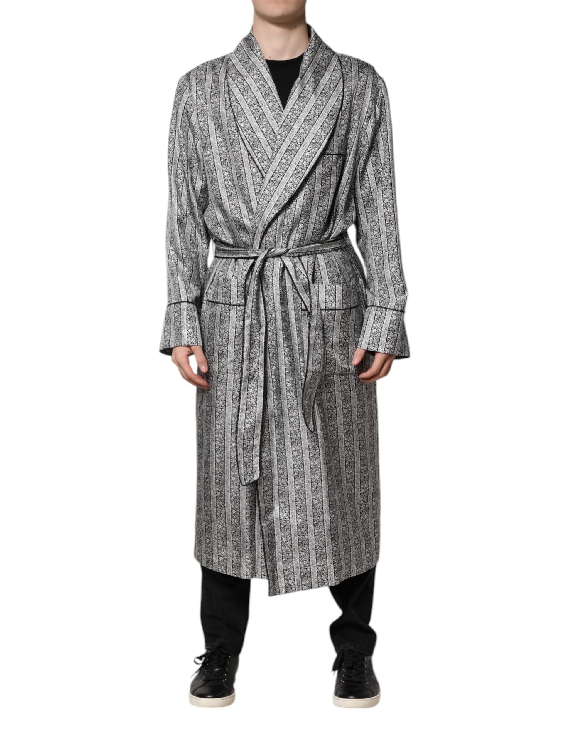 Dolce & Gabbana Multicolor Floral Robe Coat Wrap Jacket Dolce & Gabbana