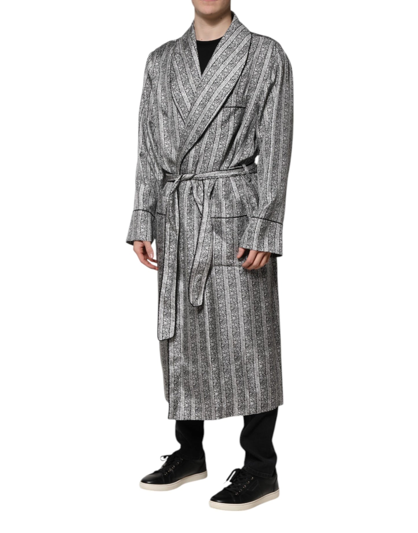 Dolce & Gabbana Multicolor Floral Robe Coat Wrap Jacket Dolce & Gabbana