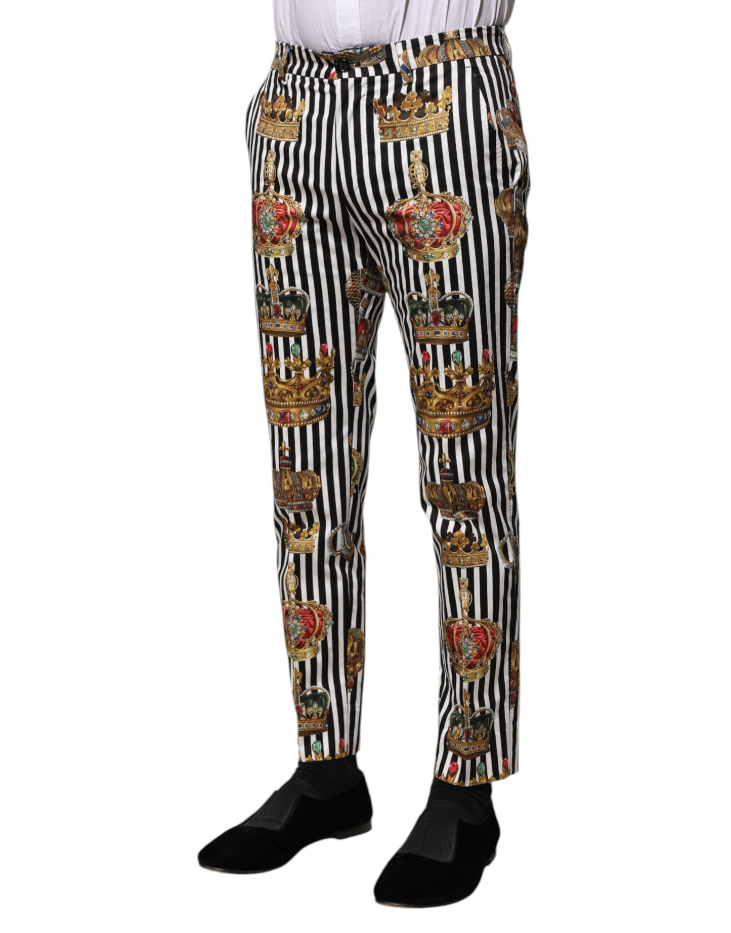 Dolce & Gabbana Multicolor Striped Crown Pants Dolce & Gabbana