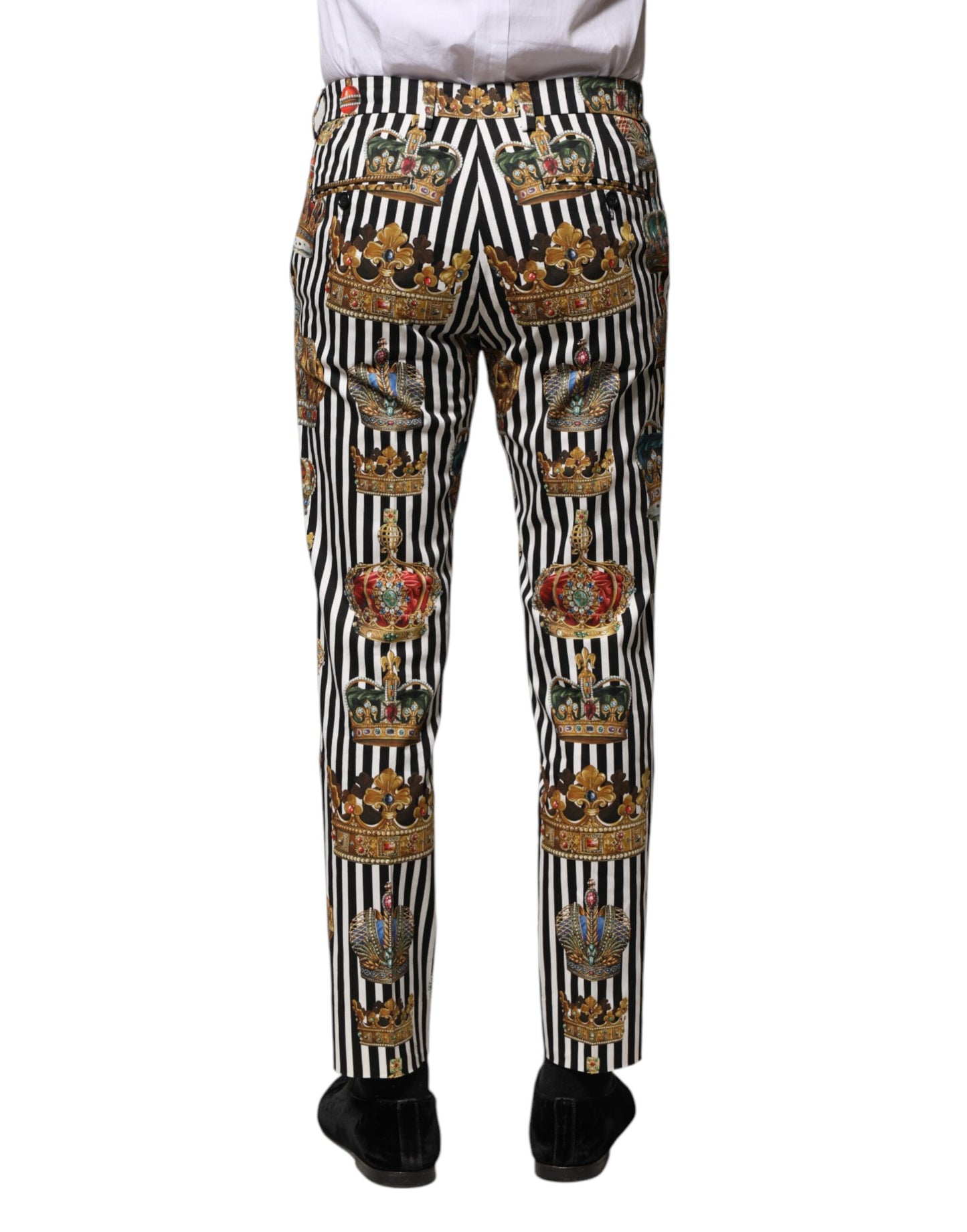 Dolce & Gabbana Multicolor Striped Crown Pants Dolce & Gabbana