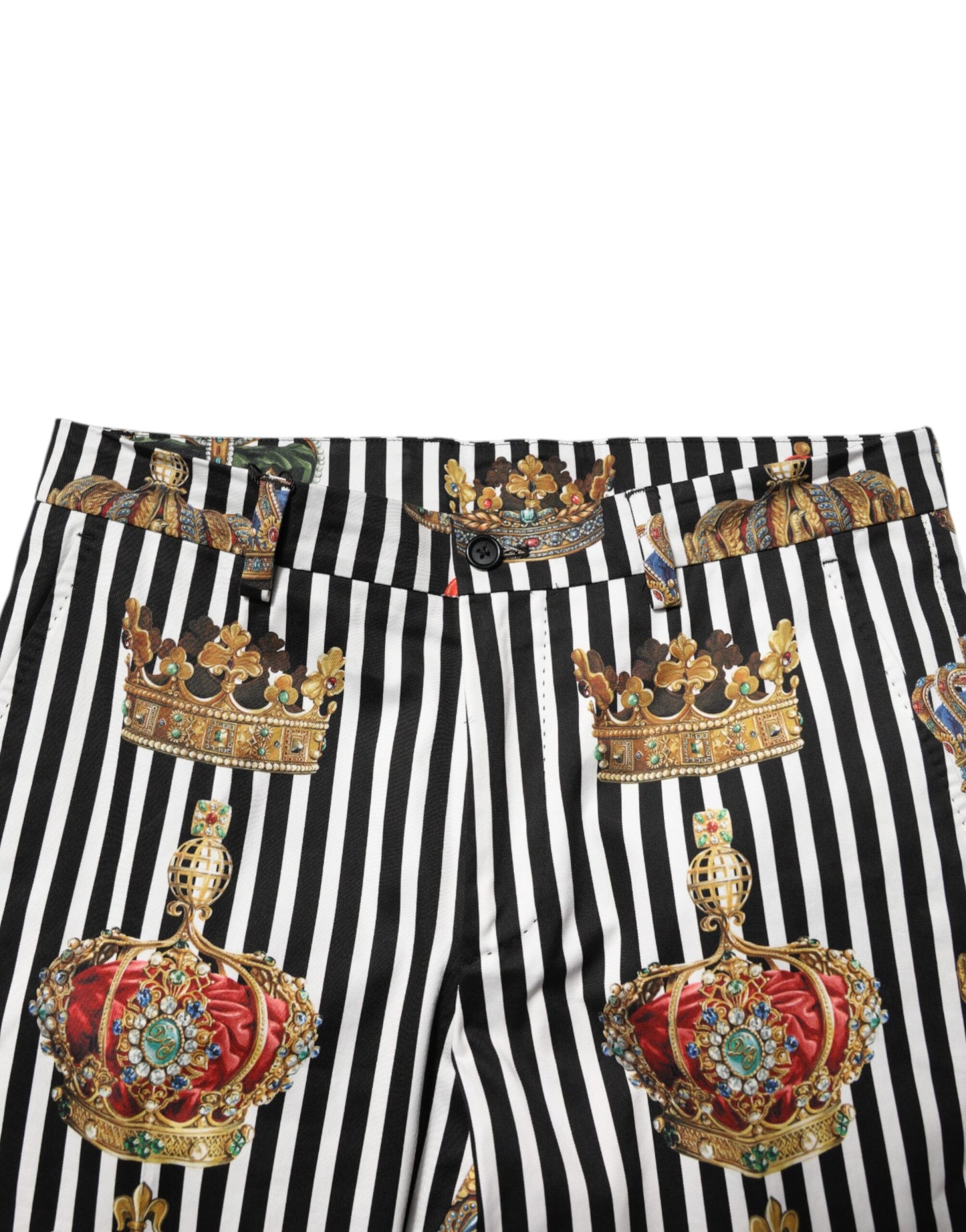 Dolce & Gabbana Multicolor Striped Crown Pants Dolce & Gabbana
