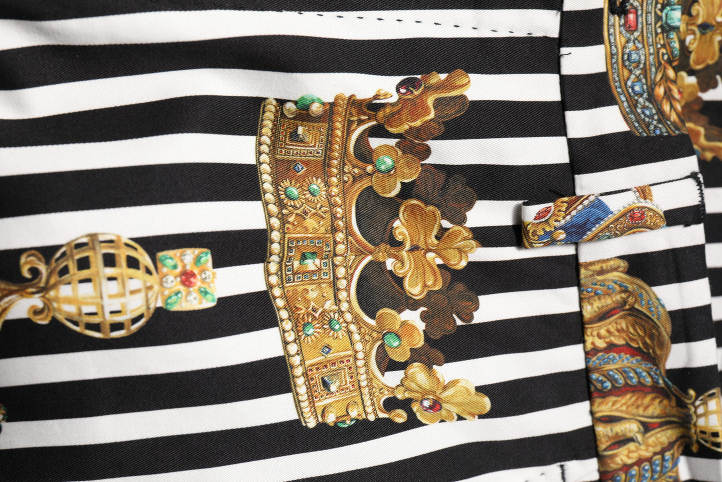 Dolce & Gabbana Multicolor Striped Crown Pants Dolce & Gabbana