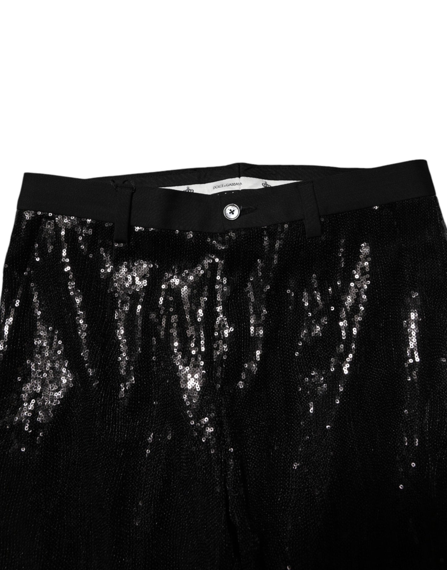 Dolce & Gabbana Black Sequined Embellishment Pants Dolce & Gabbana