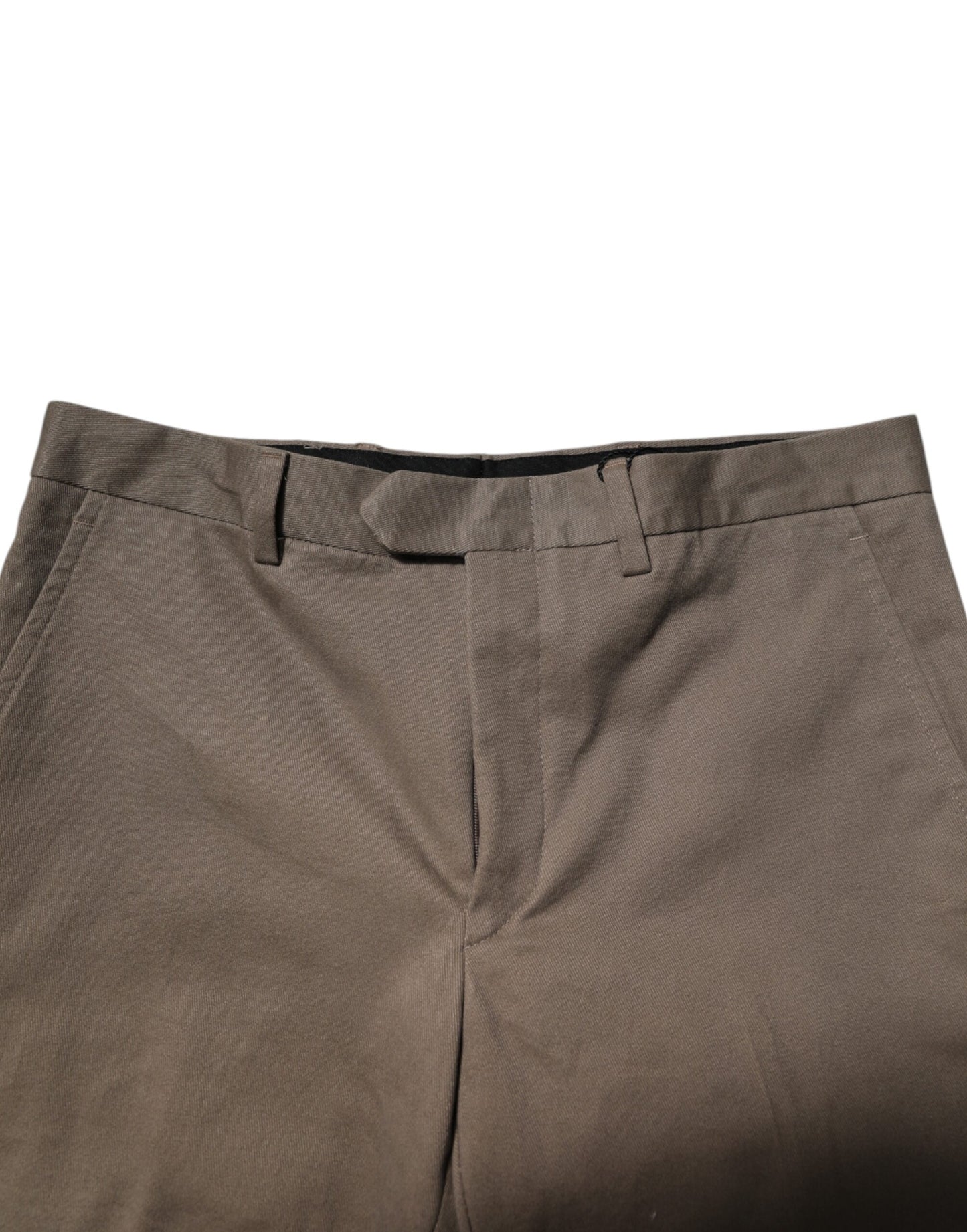 BENCIVENGA Brown Cotton Tapered Formal Dress Pants BENCIVENGA