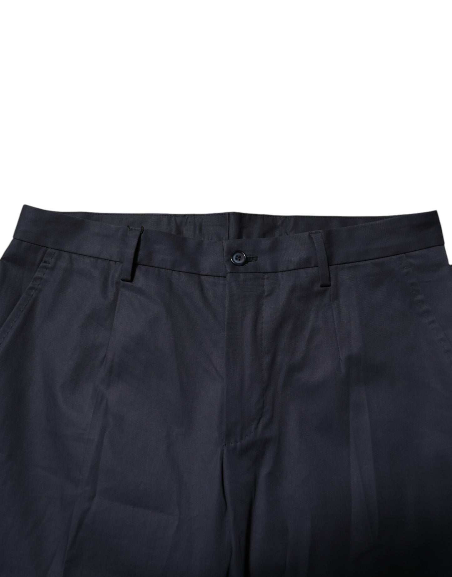 Dolce & Gabbana Dark Blue Cotton Formal Pants Dolce & Gabbana