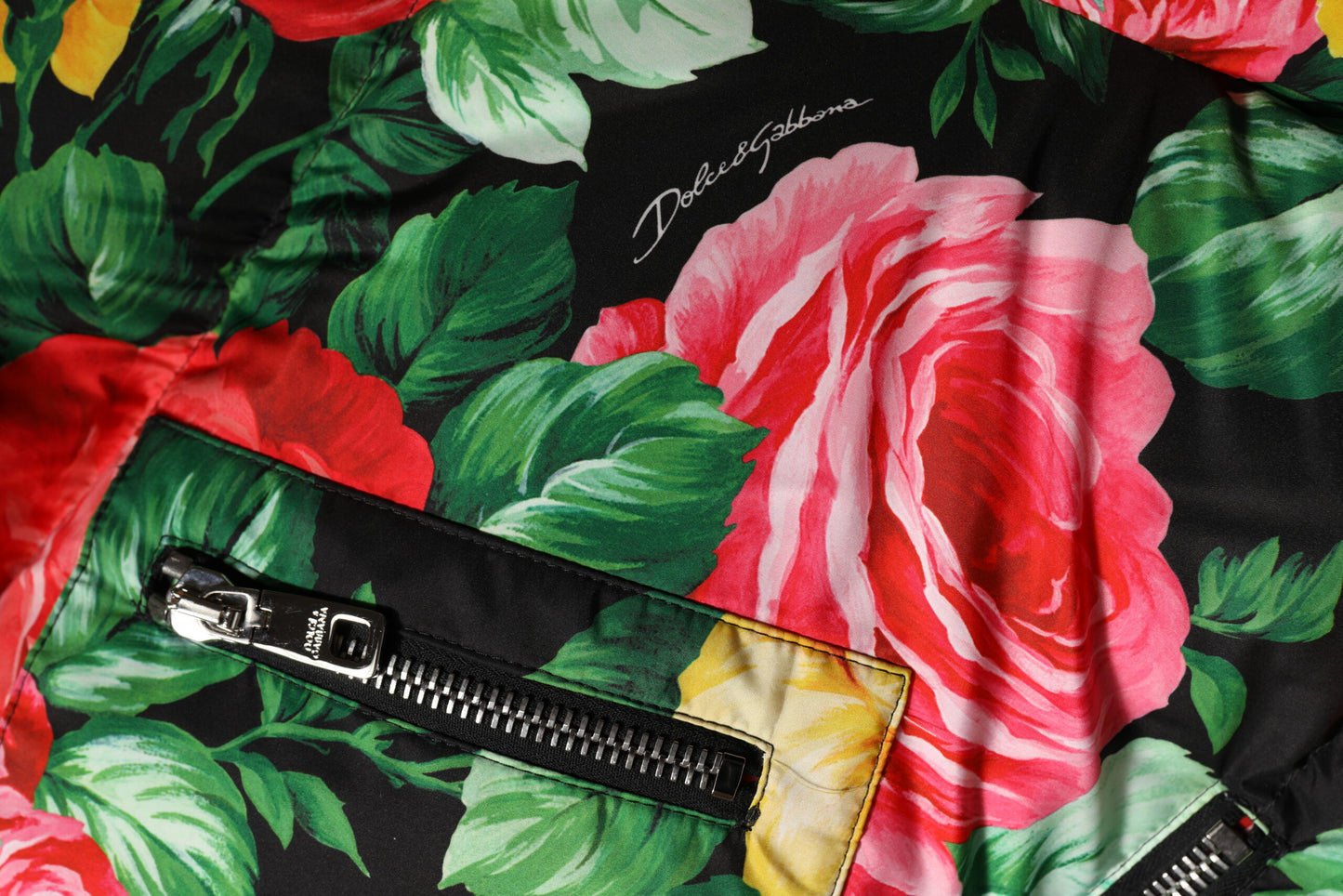 Dolce & Gabbana Multicolor Floral Puffer Hooded Jacket Dolce & Gabbana