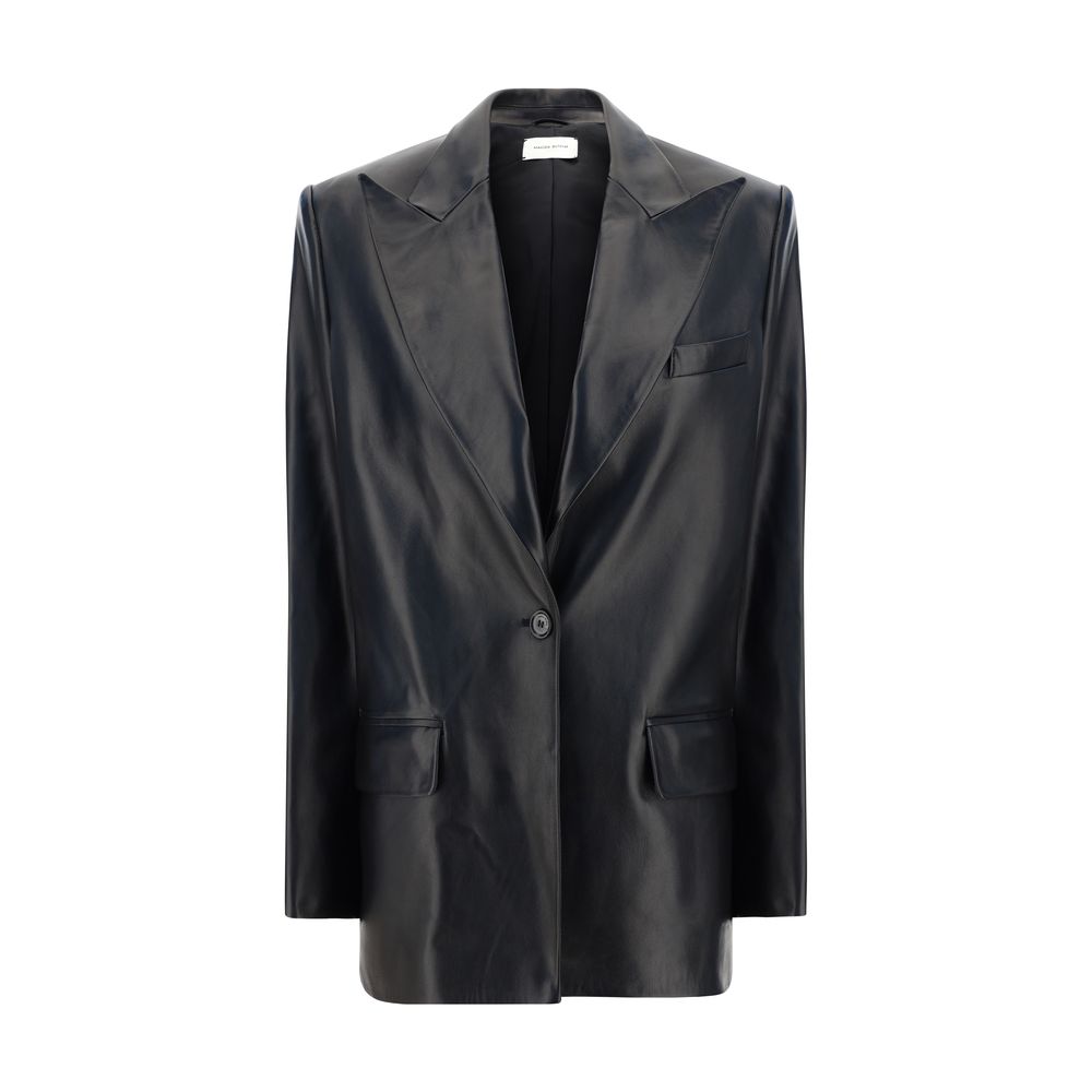 Magda Butrym Leather Blazer Jacket Magda Butrym