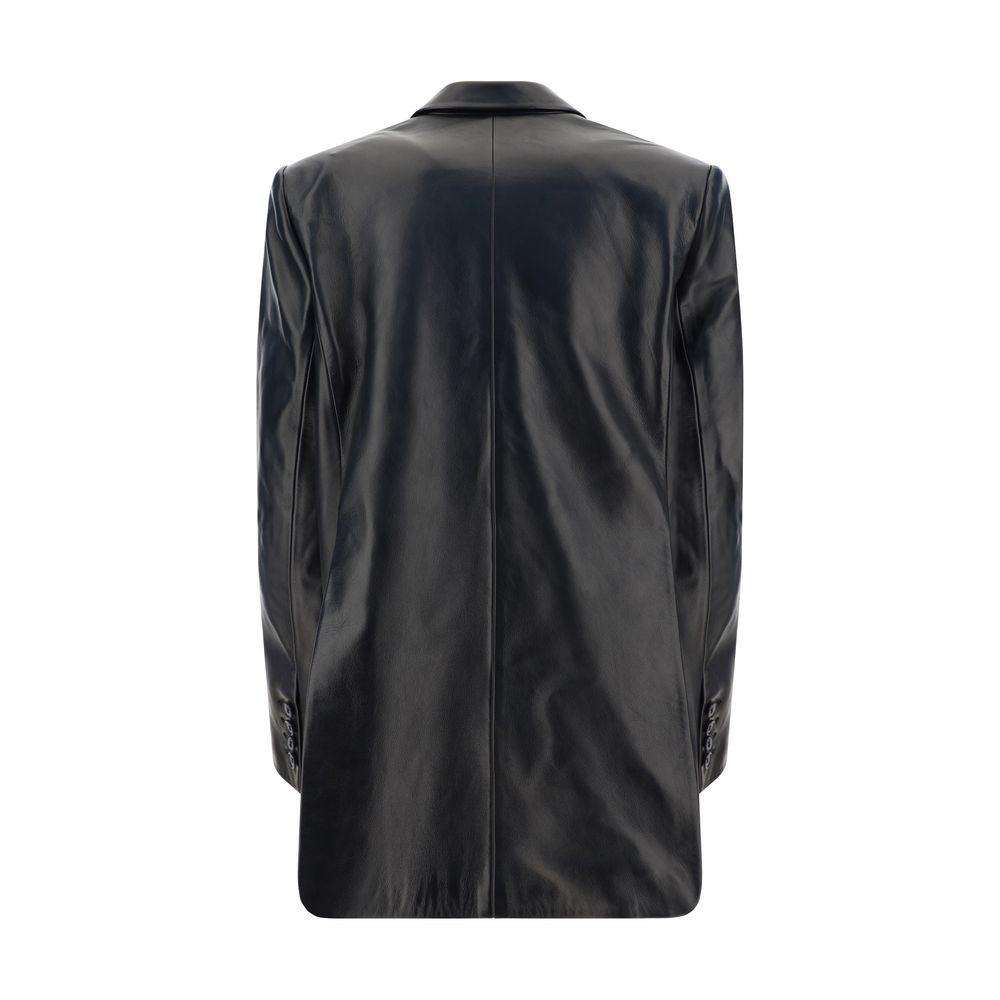 Magda Butrym Leather Blazer Jacket Magda Butrym