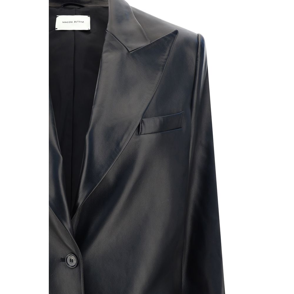 Magda Butrym Leather Blazer Jacket Magda Butrym