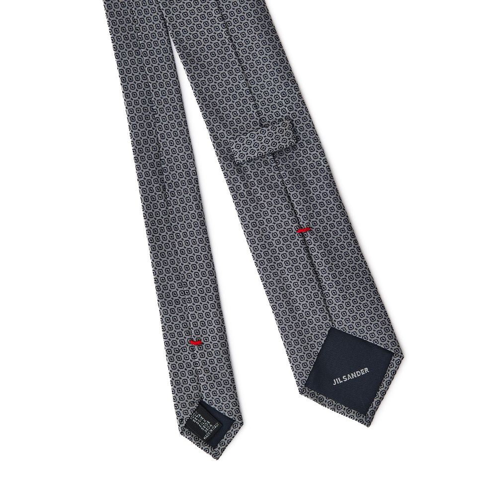 Jil Sander Gray Silk Ties & Bowty Jil Sander