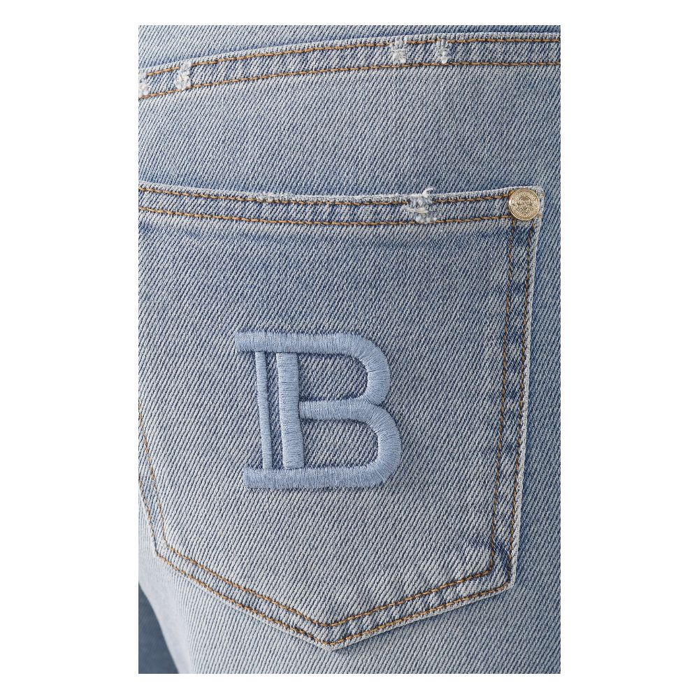 Balmain Blue Cotton Jeans & Pant Balmain