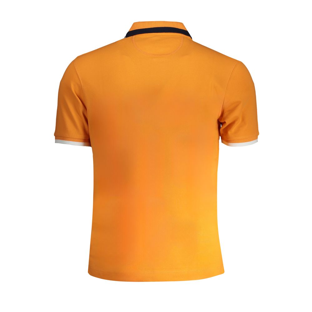 La Martina Arancione Cotton Men Polo Shirt La Martina