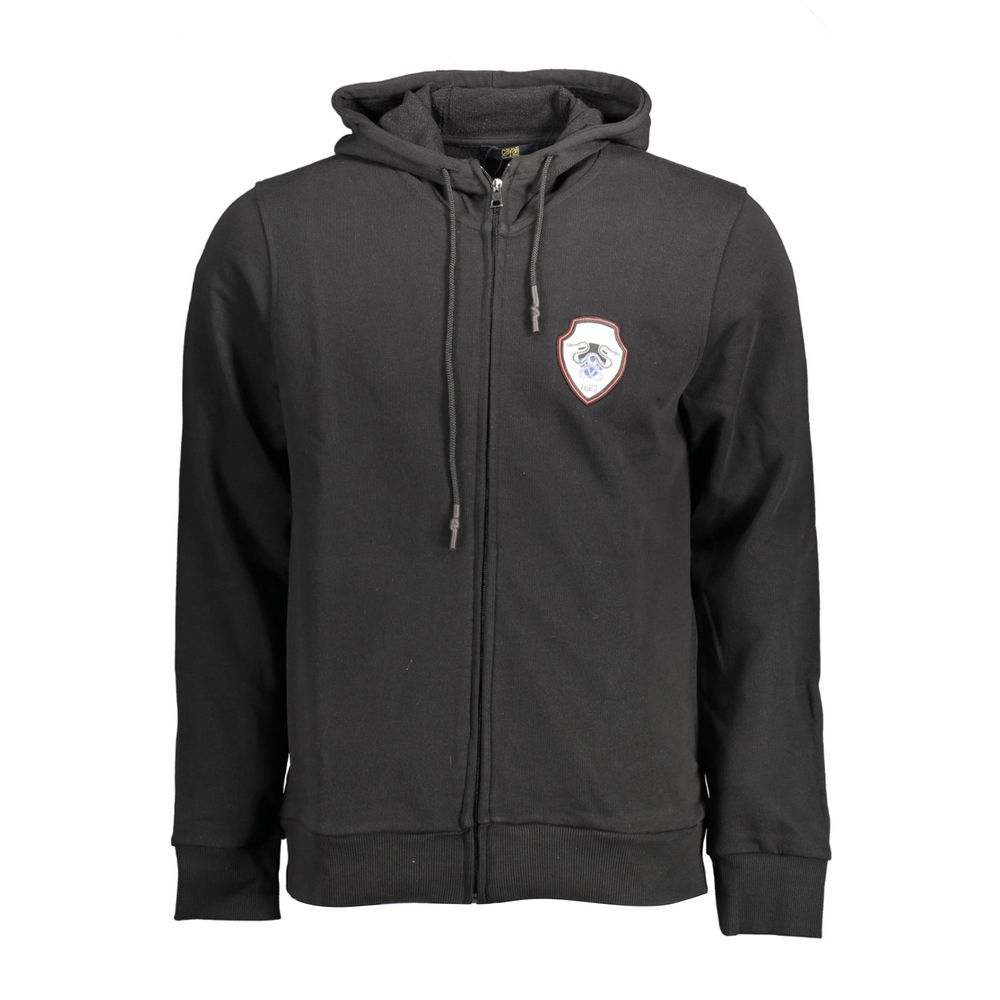 Cavalli Class Black Cotton Men Sweater Cavalli Class