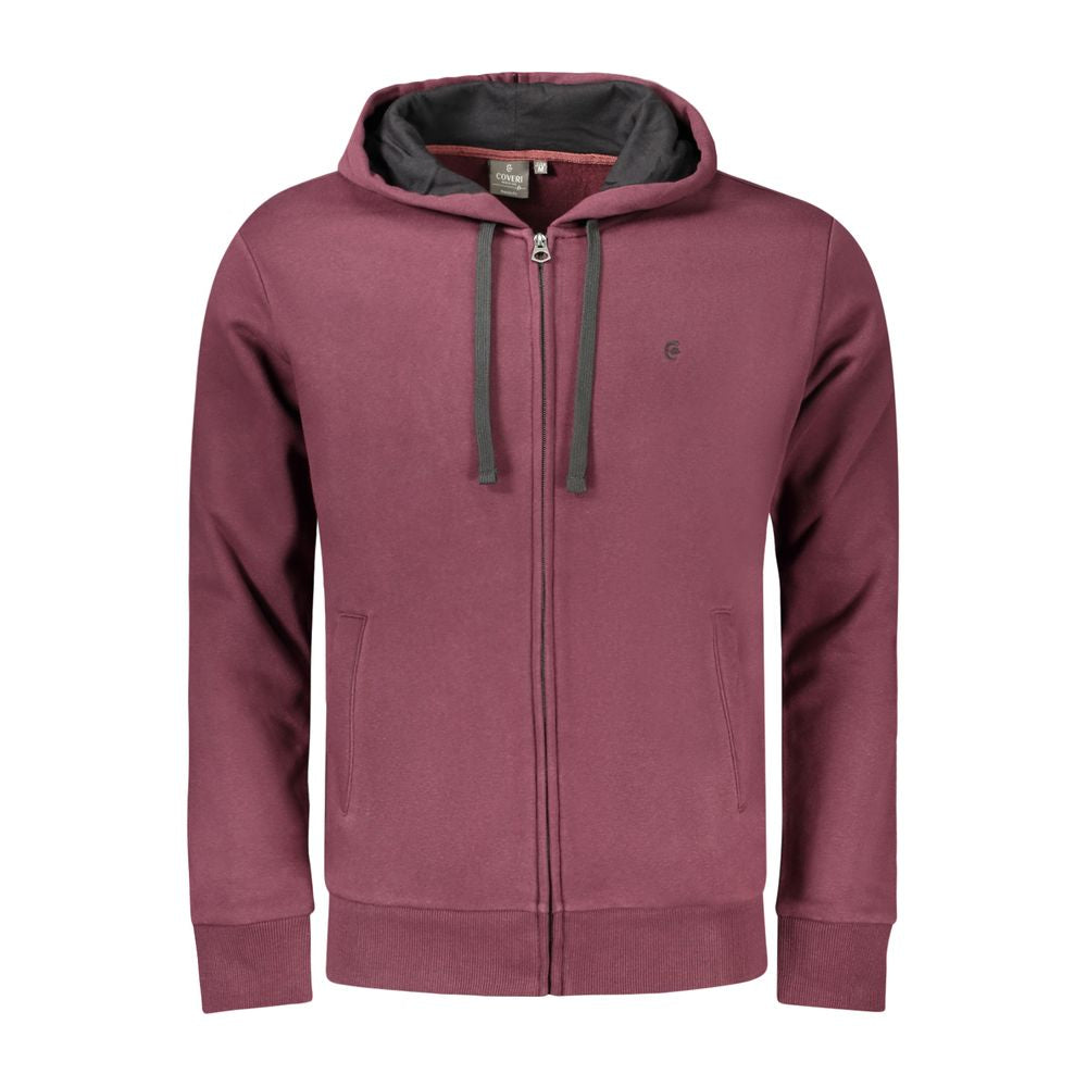 Coveri Moving Red Cotton Men Sweater Coveri Moving