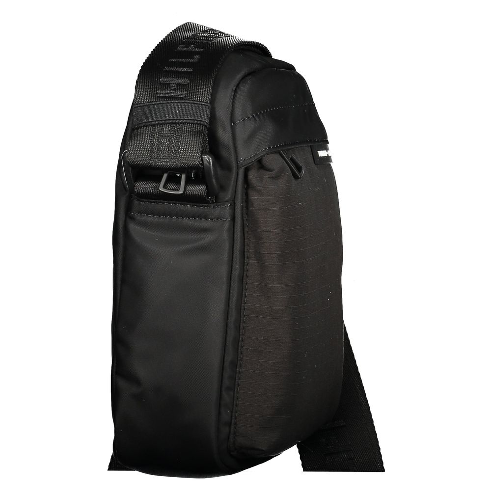 Tommy Hilfiger Black Recycled Polyester Men Shoulder Bag Tommy Hilfiger