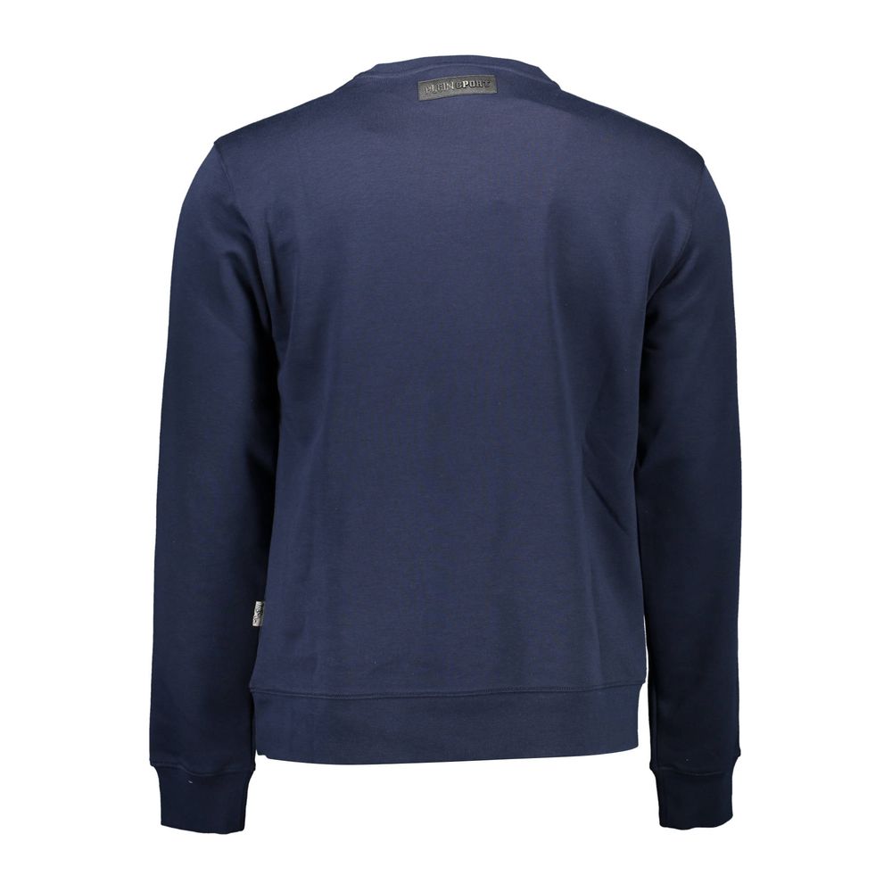 Plein Sport Blue Cotton Men Sweater Plein Sport